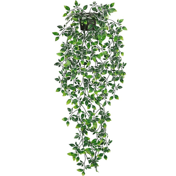 Miracliy 1Pcs Fake Plants Hanging Artificial mandala (extended) Plants for Boho Bathroom Home Wall Shelf Bookcase Decor Indoor