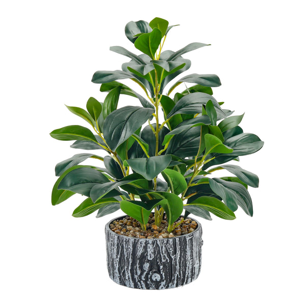 Miracliy Fake Plants Artificial Plants Indoor with Black and White Striped Pots for Room Home Bathroom Bedroom Kitchen Decor
